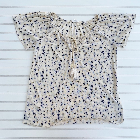 Bird Print Blouse Size Small Siren Lily - Picture 1 of 9